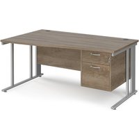 Click to view product details and reviews for Maestro 25 Left Hand Wave Desk 1600mm Wide With 2 Drawer Pedestal Silver Cable Managed Leg Frame Nebraska Oak Top. Click to view product details and reviews for Maestro 25 Left Hand Wave Desk 1600mm Wide With 2 Drawer Pedestal Silver Cable Managed Leg Frame Nebraska Oak Top.