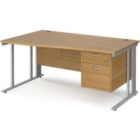 Click to view product details and reviews for Office Desk Left Hand Wave Desk 1600mm With Pedestal Oak Top With Silver Frame Maestro 25 Mcm16wlp2so. Click to view product details and reviews for Office Desk Left Hand Wave Desk 1600mm With Pedestal Oak Top With Silver Frame Maestro 25 Mcm16wlp2so.