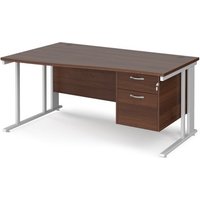 Click to view product details and reviews for Office Desk Left Hand Wave Desk 1600mm With Pedestal Walnut Top With White Frame Maestro 25 Mcm16wlp2whw. Click to view product details and reviews for Office Desk Left Hand Wave Desk 1600mm With Pedestal Walnut Top With White Frame Maestro 25 Mcm16wlp2whw.