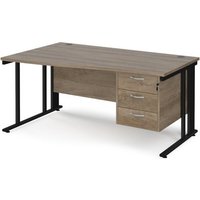 Click to view product details and reviews for Maestro 25 Left Hand Wave Desk 1600mm Wide With 3 Drawer Pedestal Black Cable Managed Leg Frame Nebraska Oak Top. Click to view product details and reviews for Maestro 25 Left Hand Wave Desk 1600mm Wide With 3 Drawer Pedestal Black Cable Managed Leg Frame Nebraska Oak Top.