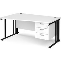 Click to view product details and reviews for Office Desk Left Hand Wave Desk 1600mm With Pedestal White Top With Black Frame Maestro 25 Mcm16wlp3kwh. Click to view product details and reviews for Office Desk Left Hand Wave Desk 1600mm With Pedestal White Top With Black Frame Maestro 25 Mcm16wlp3kwh.