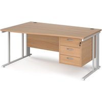 Click to view product details and reviews for Office Desk Left Hand Wave Desk 1600mm With Pedestal Beech Top With White Frame Maestro 25 Mcm16wlp3whb. Click to view product details and reviews for Office Desk Left Hand Wave Desk 1600mm With Pedestal Beech Top With White Frame Maestro 25 Mcm16wlp3whb.