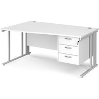 Click to view product details and reviews for Office Desk Left Hand Wave Desk 1600mm With Pedestal White Top With White Frame Maestro 25 Mcm16wlp3whwh. Click to view product details and reviews for Office Desk Left Hand Wave Desk 1600mm With Pedestal White Top With White Frame Maestro 25 Mcm16wlp3whwh.