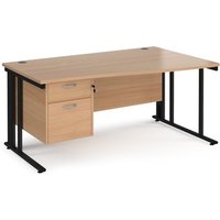 Click to view product details and reviews for Office Desk Right Hand Wave Desk 1600mm With Pedestal Beech Top With Black Frame Maestro 25 Mcm16wrp2kb. Click to view product details and reviews for Office Desk Right Hand Wave Desk 1600mm With Pedestal Beech Top With Black Frame Maestro 25 Mcm16wrp2kb.