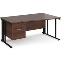 Click to view product details and reviews for Office Desk Right Hand Wave Desk 1600mm With Pedestal Walnut Top With Black Frame Maestro 25 Mcm16wrp2kw. Click to view product details and reviews for Office Desk Right Hand Wave Desk 1600mm With Pedestal Walnut Top With Black Frame Maestro 25 Mcm16wrp2kw.