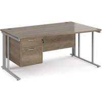 Click to view product details and reviews for Maestro 25 Right Hand Wave Desk 1600mm Wide With 2 Drawer Pedestal Silver Cable Managed Leg Frame Nebraska Oak Top. Click to view product details and reviews for Maestro 25 Right Hand Wave Desk 1600mm Wide With 2 Drawer Pedestal Silver Cable Managed Leg Frame Nebraska Oak Top.
