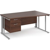 Click to view product details and reviews for Office Desk Right Hand Wave Desk 1600mm With Pedestal Walnut Top With Silver Frame Maestro 25 Mcm16wrp2sw. Click to view product details and reviews for Office Desk Right Hand Wave Desk 1600mm With Pedestal Walnut Top With Silver Frame Maestro 25 Mcm16wrp2sw.