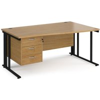 Click to view product details and reviews for Office Desk Right Hand Wave Desk 1600mm With Pedestal Oak Top With Black Frame Maestro 25 Mcm16wrp3ko. Click to view product details and reviews for Office Desk Right Hand Wave Desk 1600mm With Pedestal Oak Top With Black Frame Maestro 25 Mcm16wrp3ko.