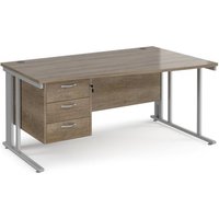 Click to view product details and reviews for Maestro 25 Right Hand Wave Desk 1600mm Wide With 3 Drawer Pedestal Silver Cable Managed Leg Frame Nebraska Oak Top. Click to view product details and reviews for Maestro 25 Right Hand Wave Desk 1600mm Wide With 3 Drawer Pedestal Silver Cable Managed Leg Frame Nebraska Oak Top.