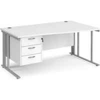 Click to view product details and reviews for Office Desk Right Hand Wave Desk 1600mm With Pedestal White Top With Silver Frame Maestro 25 Mcm16wrp3swh. Click to view product details and reviews for Office Desk Right Hand Wave Desk 1600mm With Pedestal White Top With Silver Frame Maestro 25 Mcm16wrp3swh.