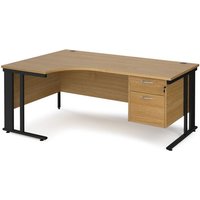 Click to view product details and reviews for Office Desk Left Hand Corner Desk 1800mm With Pedestal Oak Top With Black Frame 1200mm Depth Maestro 25 Mcm18elp2ko. Click to view product details and reviews for Office Desk Left Hand Corner Desk 1800mm With Pedestal Oak Top With Black Frame 1200mm Depth Maestro 25 Mcm18elp2ko.