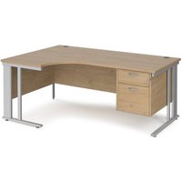 Click to view product details and reviews for Maestro 25 Left Hand Ergonomic Desk 1800mm Wide With 2 Drawer Pedestal Silver Cable Managed Leg Frame Kendal Oak Top. Click to view product details and reviews for Maestro 25 Left Hand Ergonomic Desk 1800mm Wide With 2 Drawer Pedestal Silver Cable Managed Leg Frame Kendal Oak Top.