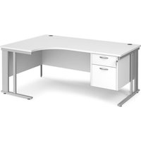 Click to view product details and reviews for Office Desk Left Hand Corner Desk 1800mm With Pedestal White Top With Silver Frame 1200mm Depth Maestro 25 Mcm18elp2swh. Click to view product details and reviews for Office Desk Left Hand Corner Desk 1800mm With Pedestal White Top With Silver Frame 1200mm Depth Maestro 25 Mcm18elp2swh.