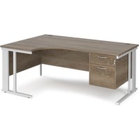 Click to view product details and reviews for Maestro 25 Left Hand Ergonomic Desk 1800mm Wide With 2 Drawer Pedestal White Cable Managed Leg Frame Nebraska Oak Top. Click to view product details and reviews for Maestro 25 Left Hand Ergonomic Desk 1800mm Wide With 2 Drawer Pedestal White Cable Managed Leg Frame Nebraska Oak Top.
