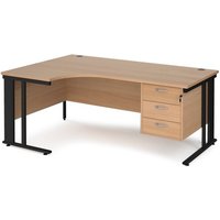 Click to view product details and reviews for Office Desk Left Hand Corner Desk 1800mm With Pedestal Beech Top With Black Frame 1200mm Depth Maestro 25 Mcm18elp3kb. Click to view product details and reviews for Office Desk Left Hand Corner Desk 1800mm With Pedestal Beech Top With Black Frame 1200mm Depth Maestro 25 Mcm18elp3kb.