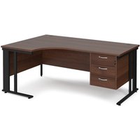 Click to view product details and reviews for Office Desk Left Hand Corner Desk 1800mm With Pedestal Walnut Top With Black Frame 1200mm Depth Maestro 25 Mcm18elp3kw. Click to view product details and reviews for Office Desk Left Hand Corner Desk 1800mm With Pedestal Walnut Top With Black Frame 1200mm Depth Maestro 25 Mcm18elp3kw.