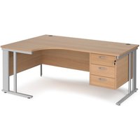 Click to view product details and reviews for Office Desk Left Hand Corner Desk 1800mm With Pedestal Beech Top With Silver Frame 1200mm Depth Maestro 25 Mcm18elp3sb. Click to view product details and reviews for Office Desk Left Hand Corner Desk 1800mm With Pedestal Beech Top With Silver Frame 1200mm Depth Maestro 25 Mcm18elp3sb.