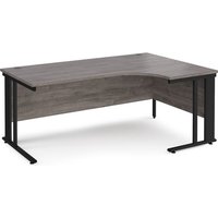 Click to view product details and reviews for Maestro 25 Right Hand Ergonomic Desk 1800mm Wide Black Cable Managed Leg Frame Grey Oak Top. Click to view product details and reviews for Maestro 25 Right Hand Ergonomic Desk 1800mm Wide Black Cable Managed Leg Frame Grey Oak Top.