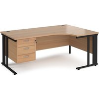 Click to view product details and reviews for Office Desk Right Hand Corner Desk 1800mm With Pedestal Beech Top With Black Frame 1200mm Depth Maestro 25 Mcm18erp3kb. Click to view product details and reviews for Office Desk Right Hand Corner Desk 1800mm With Pedestal Beech Top With Black Frame 1200mm Depth Maestro 25 Mcm18erp3kb.
