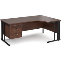 Click to view product details and reviews for Office Desk Right Hand Corner Desk 1800mm With Pedestal Walnut Top With Black Frame 1200mm Depth Maestro 25 Mcm18erp3kw. Click to view product details and reviews for Office Desk Right Hand Corner Desk 1800mm With Pedestal Walnut Top With Black Frame 1200mm Depth Maestro 25 Mcm18erp3kw.