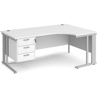 Click to view product details and reviews for Office Desk Right Hand Corner Desk 1800mm With Pedestal White Top With Silver Frame 1200mm Depth Maestro 25 Mcm18erp3swh. Click to view product details and reviews for Office Desk Right Hand Corner Desk 1800mm With Pedestal White Top With Silver Frame 1200mm Depth Maestro 25 Mcm18erp3swh.