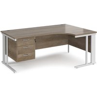 Click to view product details and reviews for Maestro 25 Right Hand Ergonomic Desk 1800mm Wide With 3 Drawer Pedestal White Cable Managed Leg Frame Nebraska Oak Top. Click to view product details and reviews for Maestro 25 Right Hand Ergonomic Desk 1800mm Wide With 3 Drawer Pedestal White Cable Managed Leg Frame Nebraska Oak Top.