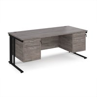 Click to view product details and reviews for Maestro 25 Straight Desk 1800mm X 800mm With Two X 2 Drawer Pedestals Black Cable Managed Leg Frame Grey Oak Top. Click to view product details and reviews for Maestro 25 Straight Desk 1800mm X 800mm With Two X 2 Drawer Pedestals Black Cable Managed Leg Frame Grey Oak Top.