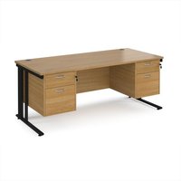 Click to view product details and reviews for Office Desk Rectangular Desk 1800mm With Double Pedestal Oak Top With Black Frame 800mm Depth Maestro 25 Mcm18p22ko. Click to view product details and reviews for Office Desk Rectangular Desk 1800mm With Double Pedestal Oak Top With Black Frame 800mm Depth Maestro 25 Mcm18p22ko.