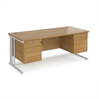 Click to view product details and reviews for Office Desk Rectangular Desk 1800mm With Double Pedestal Oak Top With White Frame 800mm Depth Maestro 25 Mcm18p22who. Click to view product details and reviews for Office Desk Rectangular Desk 1800mm With Double Pedestal Oak Top With White Frame 800mm Depth Maestro 25 Mcm18p22who.