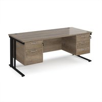 Click to view product details and reviews for Maestro 25 Straight Desk 1800mm X 800mm With 2 And 3 Drawer Pedestals Black Cable Managed Leg Frame Nebraska Oak Top. Click to view product details and reviews for Maestro 25 Straight Desk 1800mm X 800mm With 2 And 3 Drawer Pedestals Black Cable Managed Leg Frame Nebraska Oak Top.