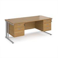 Click to view product details and reviews for Office Desk Rectangular Desk 1800mm With Double Pedestal Oak Top With Silver Frame 800mm Depth Maestro 25 Mcm18p23so. Click to view product details and reviews for Office Desk Rectangular Desk 1800mm With Double Pedestal Oak Top With Silver Frame 800mm Depth Maestro 25 Mcm18p23so.