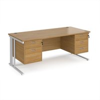 Click to view product details and reviews for Office Desk Rectangular Desk 1800mm With Double Pedestal Oak Top With White Frame 800mm Depth Maestro 25 Mcm18p23who. Click to view product details and reviews for Office Desk Rectangular Desk 1800mm With Double Pedestal Oak Top With White Frame 800mm Depth Maestro 25 Mcm18p23who.