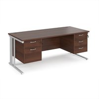 Click to view product details and reviews for Office Desk Rectangular Desk 1800mm With Double Pedestal Walnut Top With White Frame 800mm Depth Maestro 25 Mcm18p23whw. Click to view product details and reviews for Office Desk Rectangular Desk 1800mm With Double Pedestal Walnut Top With White Frame 800mm Depth Maestro 25 Mcm18p23whw.