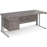 Click to view product details and reviews for Maestro 25 Straight Desk 1800mm X 800mm With 2 Drawer Pedestal Silver Cable Managed Leg Frame Grey Oak Top. Click to view product details and reviews for Maestro 25 Straight Desk 1800mm X 800mm With 2 Drawer Pedestal Silver Cable Managed Leg Frame Grey Oak Top.