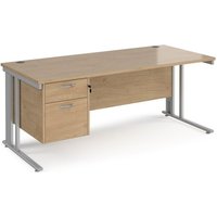 Click to view product details and reviews for Maestro 25 Straight Desk 1800mm X 800mm With 2 Drawer Pedestal Silver Cable Managed Leg Frame Kendal Oak Top. Click to view product details and reviews for Maestro 25 Straight Desk 1800mm X 800mm With 2 Drawer Pedestal Silver Cable Managed Leg Frame Kendal Oak Top.