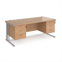 Click to view product details and reviews for Office Desk Rectangular Desk 1800mm With Double Pedestal Beech Top With Silver Frame 800mm Depth Maestro 25 Mcm18p33sb. Click to view product details and reviews for Office Desk Rectangular Desk 1800mm With Double Pedestal Beech Top With Silver Frame 800mm Depth Maestro 25 Mcm18p33sb.