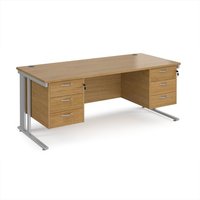 Click to view product details and reviews for Office Desk Rectangular Desk 1800mm With Double Pedestal Oak Top With Silver Frame 800mm Depth Maestro 25 Mcm18p33so. Click to view product details and reviews for Office Desk Rectangular Desk 1800mm With Double Pedestal Oak Top With Silver Frame 800mm Depth Maestro 25 Mcm18p33so.