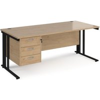 Click to view product details and reviews for Maestro 25 Straight Desk 1800mm X 800mm With 3 Drawer Pedestal Black Cable Managed Leg Frame Kendal Oak Top. Click to view product details and reviews for Maestro 25 Straight Desk 1800mm X 800mm With 3 Drawer Pedestal Black Cable Managed Leg Frame Kendal Oak Top.
