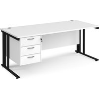 Click to view product details and reviews for Office Desk Rectangular Desk 1800mm With Pedestal White Top With Black Frame 800mm Depth Maestro 25 Mcm18p3kwh. Click to view product details and reviews for Office Desk Rectangular Desk 1800mm With Pedestal White Top With Black Frame 800mm Depth Maestro 25 Mcm18p3kwh.