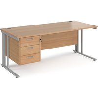 Click to view product details and reviews for Office Desk Rectangular Desk 1800mm With Pedestal Beech Top With Silver Frame 800mm Depth Maestro 25 Mcm18p3sb. Click to view product details and reviews for Office Desk Rectangular Desk 1800mm With Pedestal Beech Top With Silver Frame 800mm Depth Maestro 25 Mcm18p3sb.
