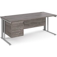 Click to view product details and reviews for Maestro 25 Straight Desk 1800mm X 800mm With 3 Drawer Pedestal Silver Cable Managed Leg Frame Grey Oak Top. Click to view product details and reviews for Maestro 25 Straight Desk 1800mm X 800mm With 3 Drawer Pedestal Silver Cable Managed Leg Frame Grey Oak Top.