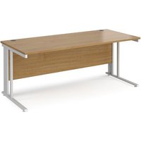 Click to view product details and reviews for Office Desk 1800mm Rectangular Desk With Cable Managed Leg Oak Tops With White Frames Maestro 25. Click to view product details and reviews for Office Desk 1800mm Rectangular Desk With Cable Managed Leg Oak Tops With White Frames Maestro 25.