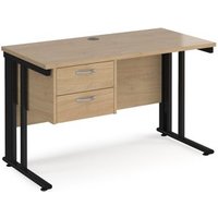 Click to view product details and reviews for Maestro 25 Straight Desk 1200mm X 600mm With 2 Drawer Pedestal Black Cable Managed Leg Frame Leg Kendal Oak Top. Click to view product details and reviews for Maestro 25 Straight Desk 1200mm X 600mm With 2 Drawer Pedestal Black Cable Managed Leg Frame Leg Kendal Oak Top.