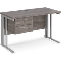 Click to view product details and reviews for Maestro 25 Straight Desk 1200mm X 600mm With 2 Drawer Pedestal Silver Cable Managed Leg Frame Leg Grey Oak Top. Click to view product details and reviews for Maestro 25 Straight Desk 1200mm X 600mm With 2 Drawer Pedestal Silver Cable Managed Leg Frame Leg Grey Oak Top.