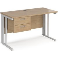 Click to view product details and reviews for Maestro 25 Straight Desk 1200mm X 600mm With 2 Drawer Pedestal White Cable Managed Leg Frame Leg Kendal Oak Top. Click to view product details and reviews for Maestro 25 Straight Desk 1200mm X 600mm With 2 Drawer Pedestal White Cable Managed Leg Frame Leg Kendal Oak Top.