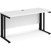 Click to view product details and reviews for Office Desk 1400mm Rectangular Desk With Cable Managed Leg White Tops With Black Frames 600mm Depth Maestro 25. Click to view product details and reviews for Office Desk 1400mm Rectangular Desk With Cable Managed Leg White Tops With Black Frames 600mm Depth Maestro 25.