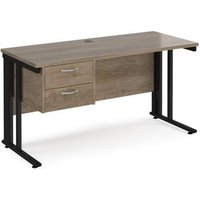 Click to view product details and reviews for Maestro 25 Straight Desk 1400mm X 600mm With 2 Drawer Pedestal Black Cable Managed Leg Frame Leg Nebraska Oak Top. Click to view product details and reviews for Maestro 25 Straight Desk 1400mm X 600mm With 2 Drawer Pedestal Black Cable Managed Leg Frame Leg Nebraska Oak Top.