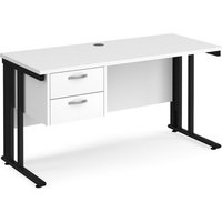 Click to view product details and reviews for Office Desk Rectangular Desk 1400mm With Pedestal White Top With Black Frame 600mm Depth Maestro 25 Mcm614p2kwh. Click to view product details and reviews for Office Desk Rectangular Desk 1400mm With Pedestal White Top With Black Frame 600mm Depth Maestro 25 Mcm614p2kwh.