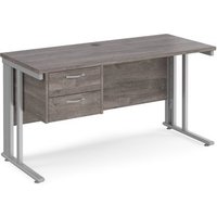 Click to view product details and reviews for Maestro 25 Straight Desk 1400mm X 600mm With 2 Drawer Pedestal Silver Cable Managed Leg Frame Leg Grey Oak Top. Click to view product details and reviews for Maestro 25 Straight Desk 1400mm X 600mm With 2 Drawer Pedestal Silver Cable Managed Leg Frame Leg Grey Oak Top.