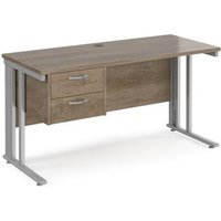 Click to view product details and reviews for Maestro 25 Straight Desk 1400mm X 600mm With 2 Drawer Pedestal Silver Cable Managed Leg Frame Leg Nebraska Oak Top. Click to view product details and reviews for Maestro 25 Straight Desk 1400mm X 600mm With 2 Drawer Pedestal Silver Cable Managed Leg Frame Leg Nebraska Oak Top.